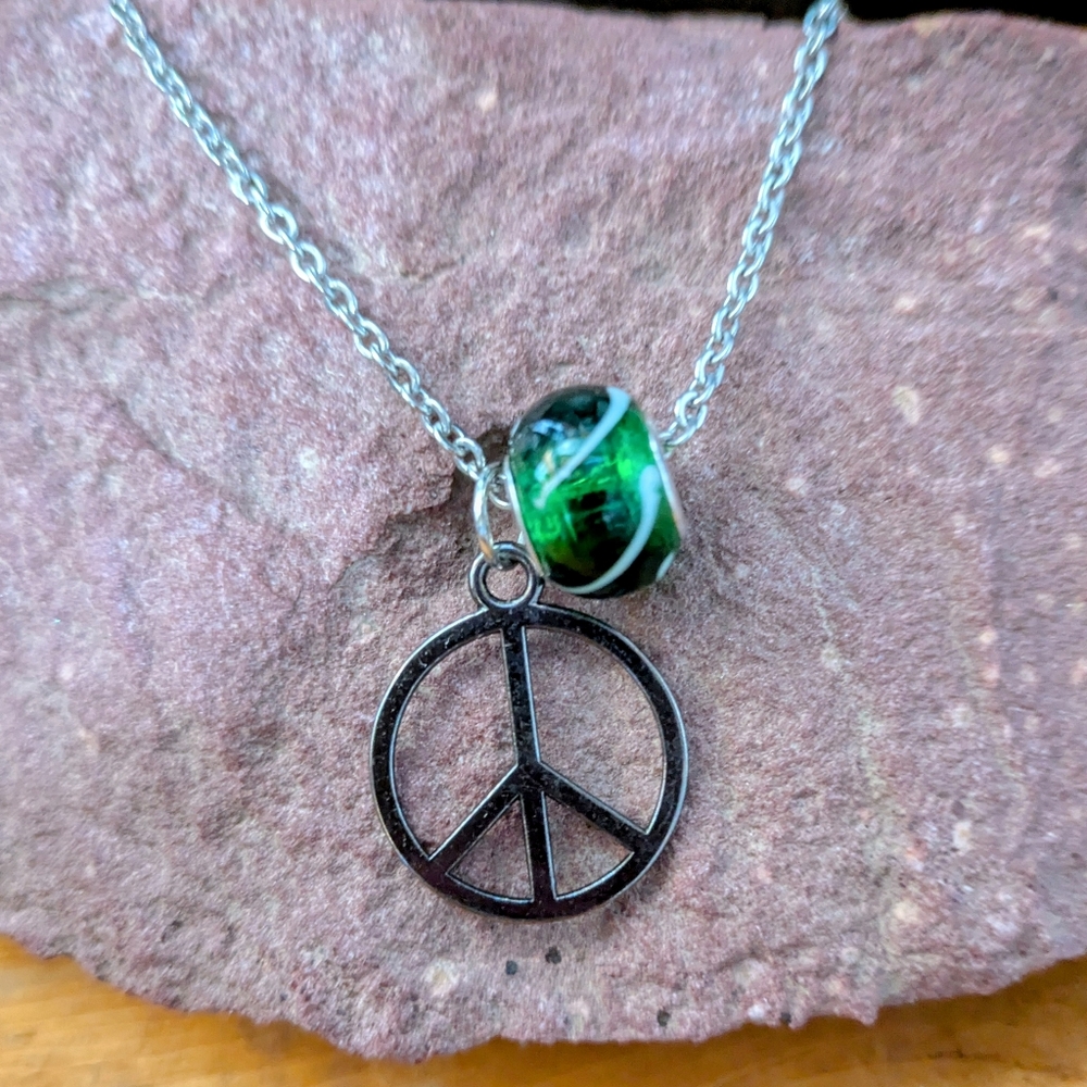 Green Peace necklace